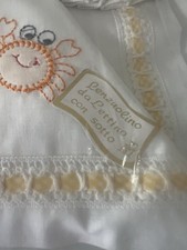 NEW BABY CRIB SHEET ITALIAN MADE ADORABLE APPLIQU    