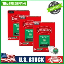 3 Box Community Coffee Café Special Decaf Medium-Dark Roast K-Cup Pods 24 ct Box