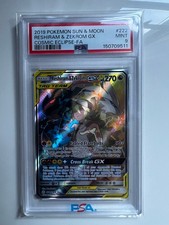 PSA 9 2019 Pokemon SM Cosmic Eclipse Reshiram & Zekrom GX 222/236 Full Art Holo on eBay