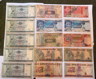 Uganda : historic Shillings Banknotes