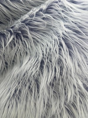 Faux Fur Fabric Lilac Long Pile Ombre Cosplay Costume Soft Lightweight