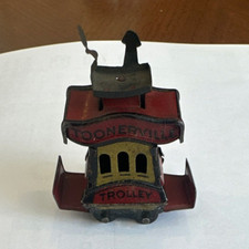 Toonerville Trolley Vintage Tin Toy Red 1929 Collectible for Ages 8-11 Years