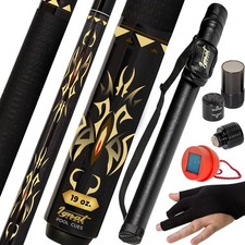 Pool Cue Set 58in 2 Piece Canadian Maple Low Deflection Shaft Billiard 58in 2