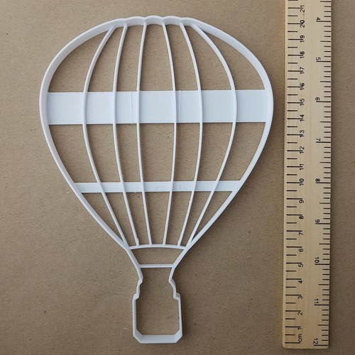 Heißluftballon Gestreift Form Riesig Kekse Keksausstecher Groß Jumbo Schablone - Bild 1 von 4