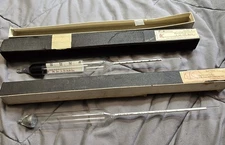 TWO Different Vintage Glass Brix Hydrometers-Original Boxes