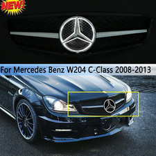 Grille For 2008-2014 Mercedes Benz C-class W204 C250 C350 Amg Style Chrome Grill