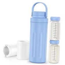  22oz Breast Milk Cooler Bottle for Outdoor, Breastmilk Cooler with 360  blue
