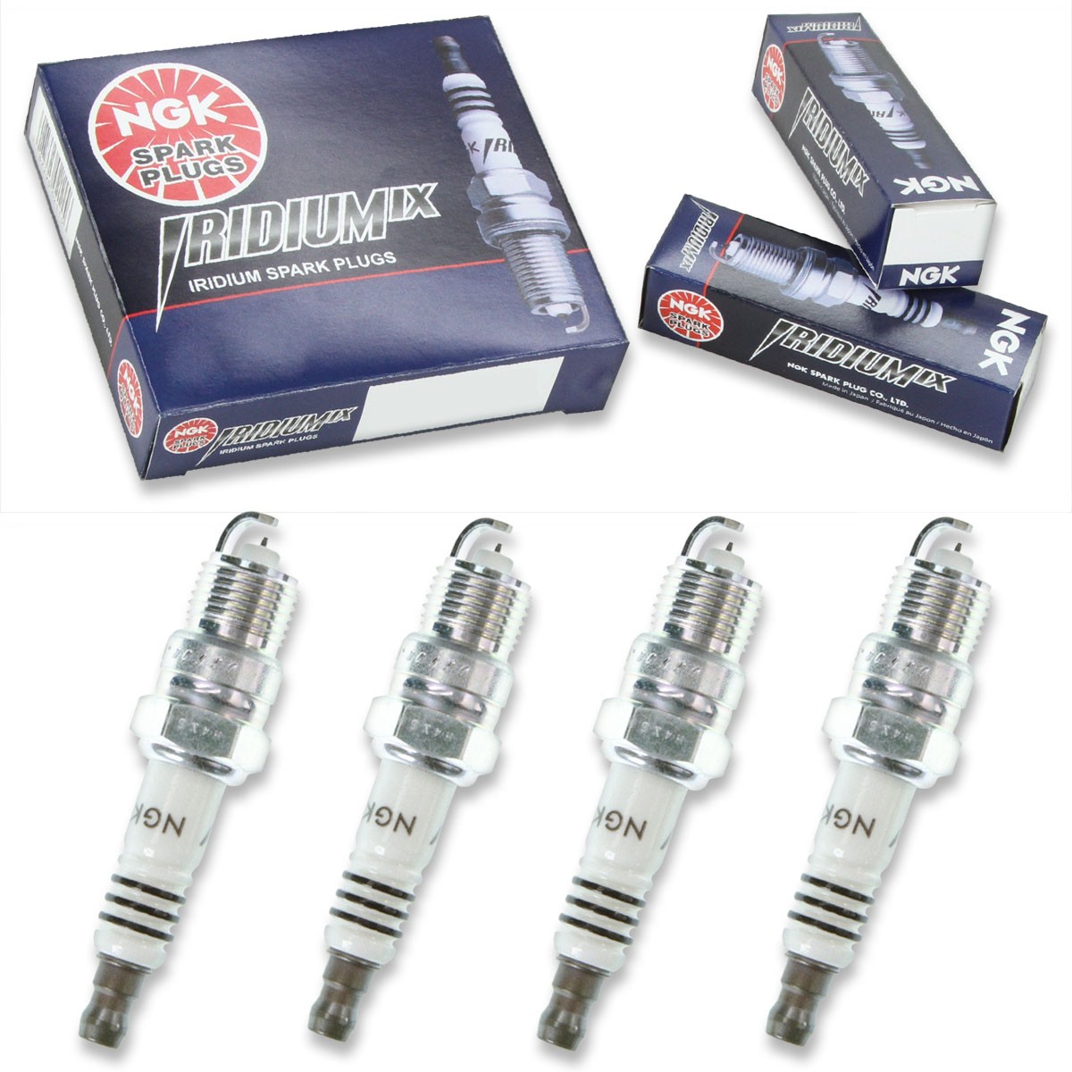 4 pcs NGK Iridium IX Spark Plugs for 1985-1987 Oldsmobile Calais 2.5L L4 - fb