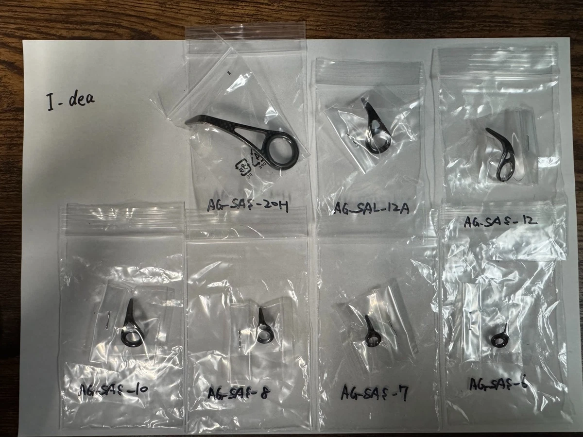 8/16Pcs Guides De Canne À Pêche Kit De Réparation Glissières Inox Bague