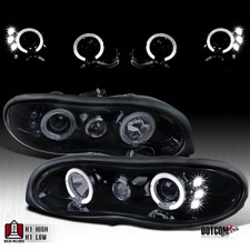 Fit 1998-2002 Chevy Camaro Black Smoke Led Halo Projector Headlights Leftright Fit 1998-2002 Chevy Camaro Black Smoke Led Halo Projector Headlights Leftright