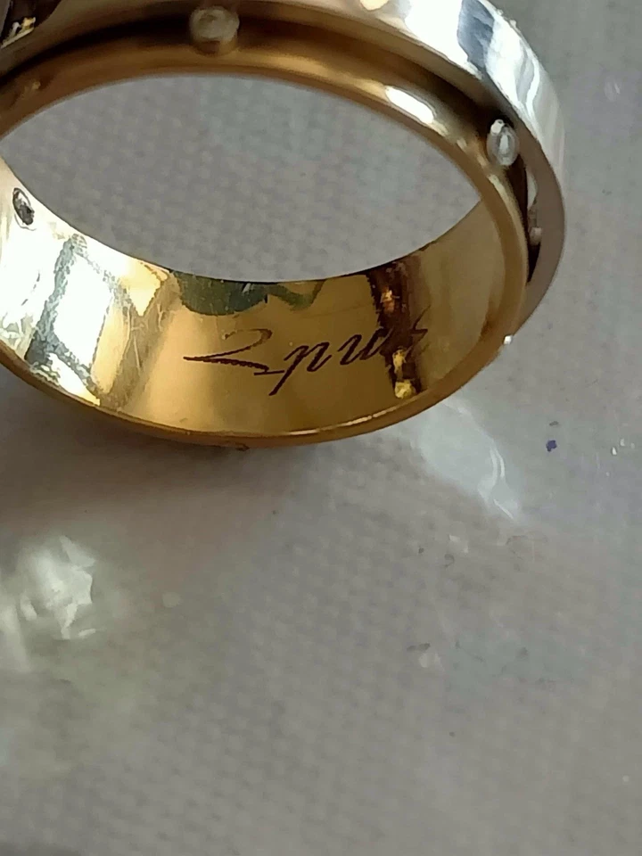 Drehring Ring Diamanten Gr. 52 750 Gold - Bild 4 von 4