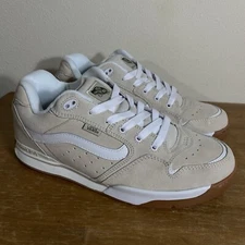 Vans Rowley XLT Off White Beige Suede Skate Shoes - Size 9