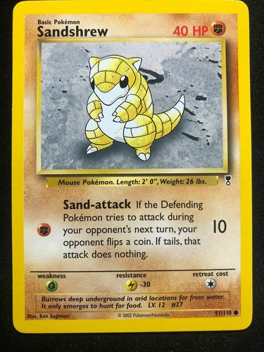 Pokemon 91/110 Sandshrew Legendary Collection Common NM - Picture 1 of 2