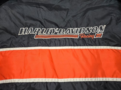 Giacca Bomber Moto Racing Harley-Davidson Vintage Nero Uomo Taglia GRANDE - Foto 11 di 13