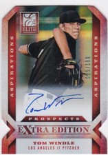 2013 Elite Extra Edition DIE CUT AUTOGRAPH R/C #135 Tom Windle #25/1000