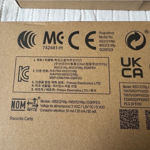 Combiné clavier et souris sans fil Dell KM5221W - (KB3121Wt/MS3121Wt) DGRFEO - Photo 2/14