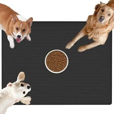 Extra Large Dog Food Mat, 39.4"X29.5" Waterproof Pet Feeding Mat for Floors, Non