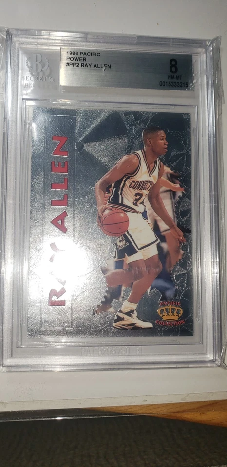 1996-97 Pacific Power Silver Ray Allen #PP-2 Rookie RC HOF Bgs 8.0 - Imagem 2 de 3