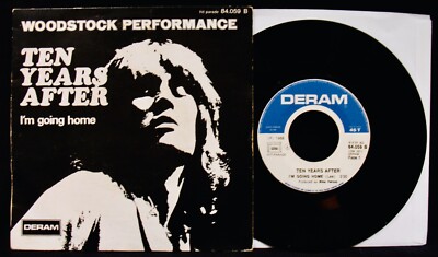 TEN YEARS AFTER: I'm Going Home~1968 France Picture Sleeve+45~DERAM~Woodstock