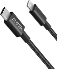 Anker New Nylon USB-C to Lightning Charging Cord for 3.3ft MFi Certified (Black)