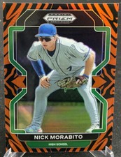2022 Panini Prizm Draft Picks Nick Morabito Tiger Stripe 83/99 PDP75