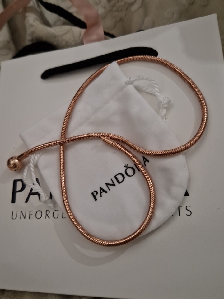 Pandora Rose Gold Authentic Moments Necklace 45cm eBay