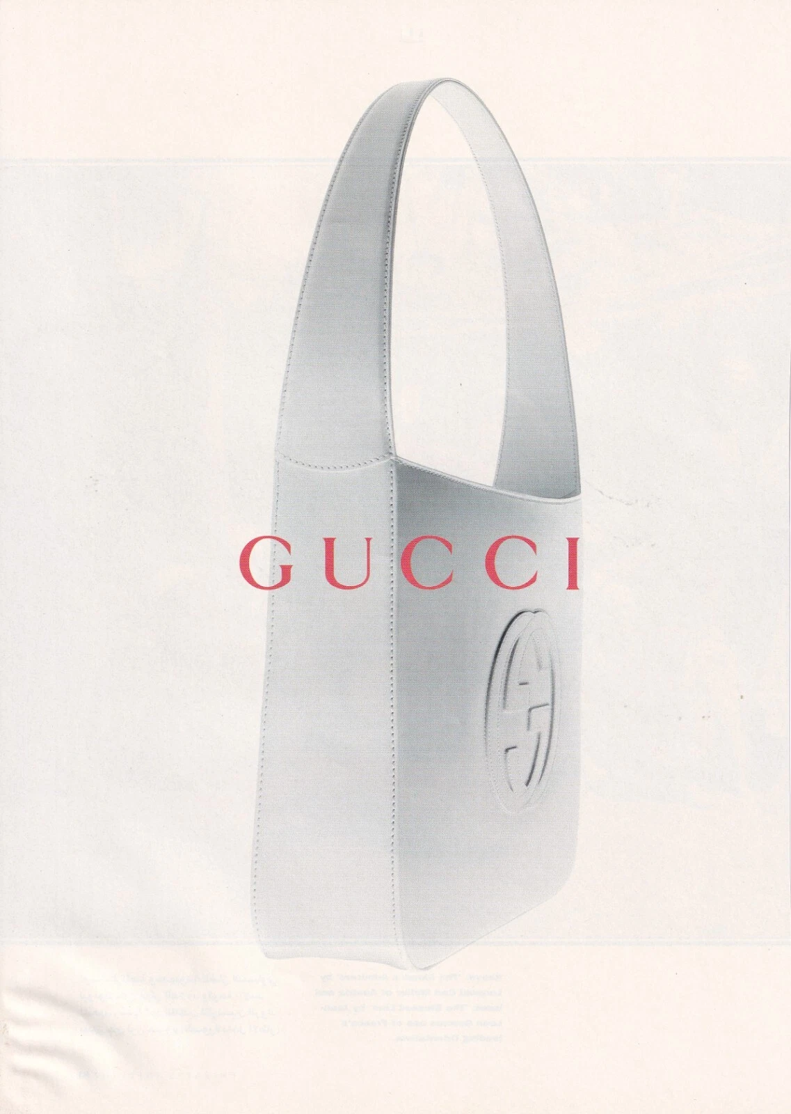 Sac à main publicitaire Gucci Emirates 1987 imprimé