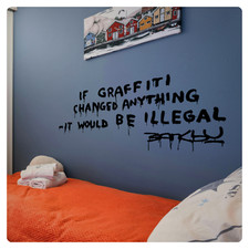 Banksy Graffiti Inspirational Wall Decal Sticker Quote Home Street Art Decor Banksy Graffiti Inspirational Wall Decal Sticker Quote Home Street Art Decor