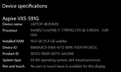 Acer Aspire 7 Gaming Laptop, 15.6