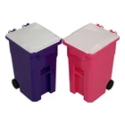 Mini Curbside Trash and Recycle Can Set Desk Pencil Cup Holder - Pink/Purple