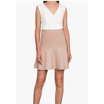 BCBGMAXAZRIA BARE PINK INGRID A-LINE SKIRT LHL3E008/B16W XXS NWT 198