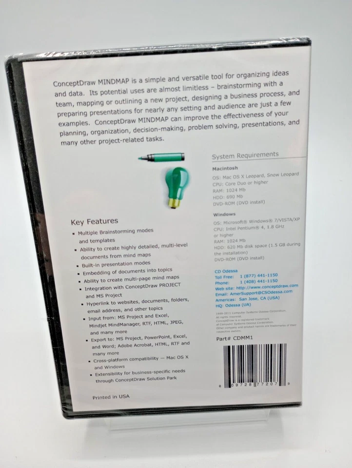 ConceptDraw MindMap 7 - Idea Mapping & Planning Software - NEW/SEALED - Image 2 of 4