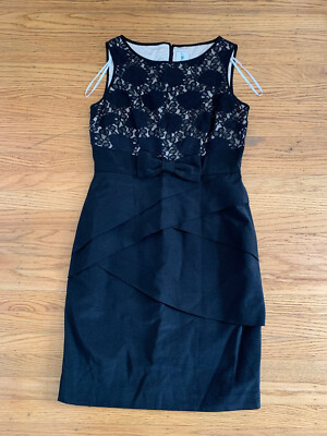 lace and beads structured tulle mini dress Bethan Structured Tulle Mini Dress in Black UK10 / Black