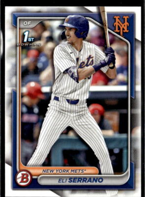 2024 Bowman Draft Paper Eli Serrano New York Mets #BD-163 5 Card Lot