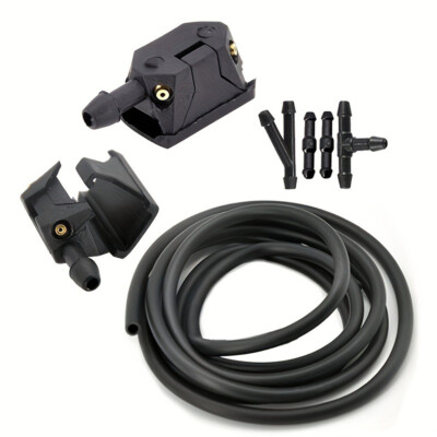 2PCS Auto Frontscheibenwischer Arm Waschdüsen Düsen 4 Weg mit 2m Schlauch