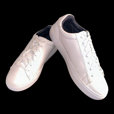 TOMMY HILFIGER Brecon Lace-Up Low Top White W Logo Athletic Shoes