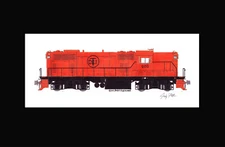 Detroit, Toledo & Ironton GP7 #970 11"x17" Matted Print Andy Fletcher signed