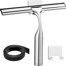 10" Squeegee for Shower Glass Door LASSHSWA All-Purpose Shower Squeegee for G...