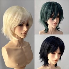 1/4 1/3 Short Wig Doll Hair Outward Warping Wolf Tail Multi Color Fit Uncle BJD