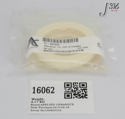 16062 APPLIED CERAMICS RING OUTER, 1.50'', SSGD, R2 CHAMBER (NEW) 91-00745A