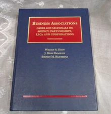 BUSINESS ASSOCIATIONS Cases and Materials TENTH EDITION ~ Klein Ramseyer 2018 HC