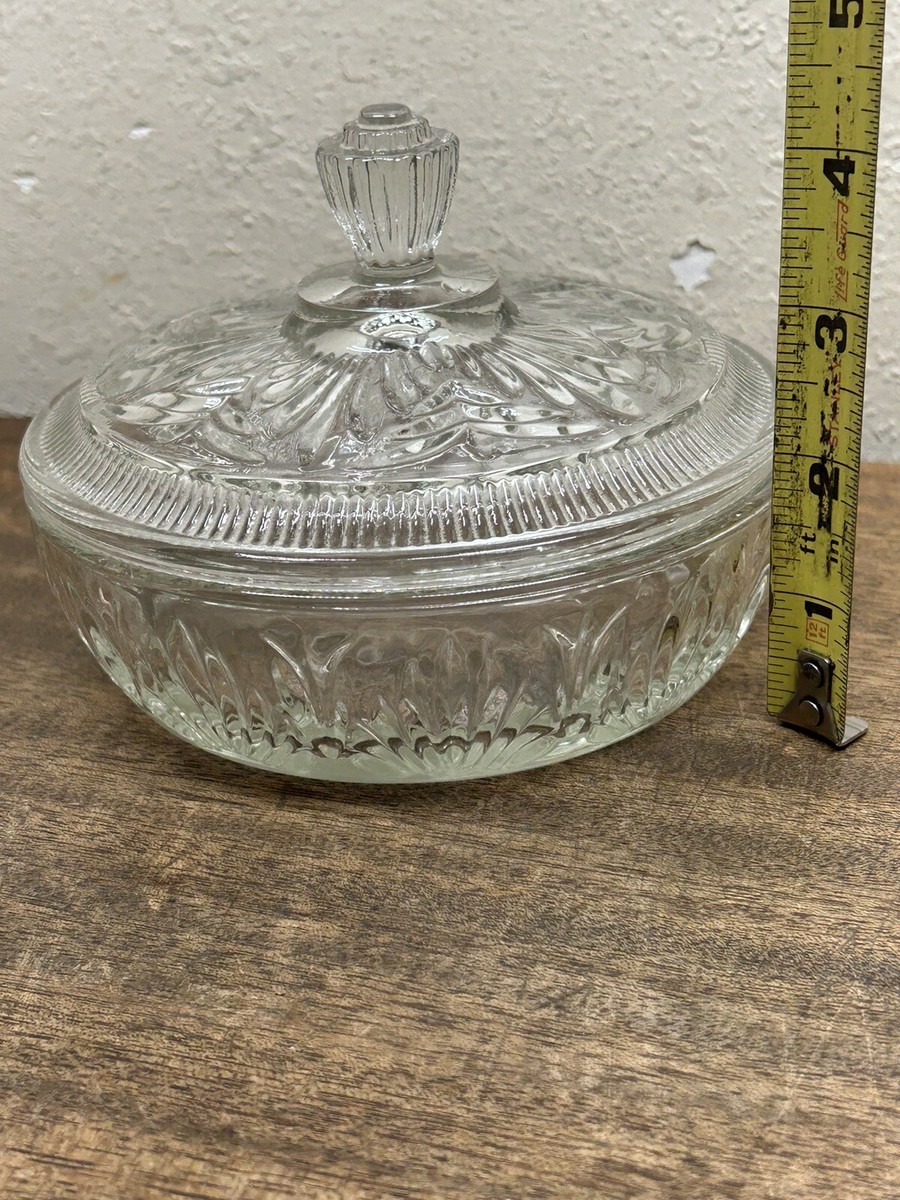 AVON エイヴォン　ハンドシェープディッシュ Vintage Avon Clear Candy / Bon Bon Dish Pressed Design with