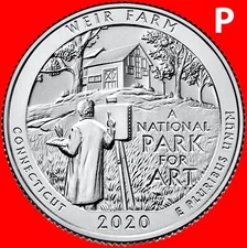 2020-P WEIR FARM NATIONAL HISTORIC SITE (CT) UNCIRCULATED QUARTER