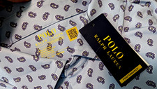 POLO RALPH LAUREN Men's Performance Golf Polo Shirt Blue Paisley XL 125 NEW 