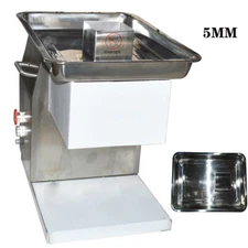 5mm Electric Kitchen SS Meat Slicer 110V Pickles Cutter 250kg/h Meat Process