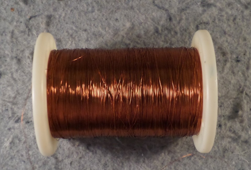 1 Lb Spool 42 AWG Heavy Enameled Copper Magnet Wire - 49,600 Ft Natural Polyurethane