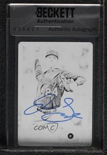 BAS 2015 Topps Printing Plate Black 1/1 Jordan Lyles Seal of Authenticity ow6
