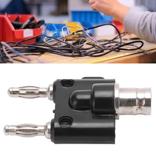 BNC Female To Banana Plug Connector Adapter Oscilloscope Testing Accessory