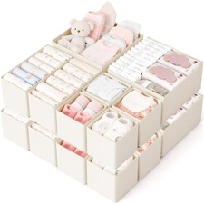 Drawer Organizer, 16 Pack Baby Dresser Organizer for Nursery, Foldable Closet...