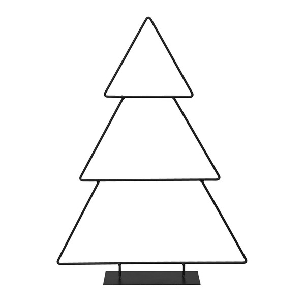 Metall Weihnachts Baum Schwarz 41 Cm - Zierschmuck Tanne Aufsteller Deko StäNder-image